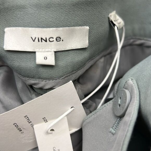 Vince Sage Green mid-rise slim-fit dress pants size 0 NWT - Picture 8 of 11